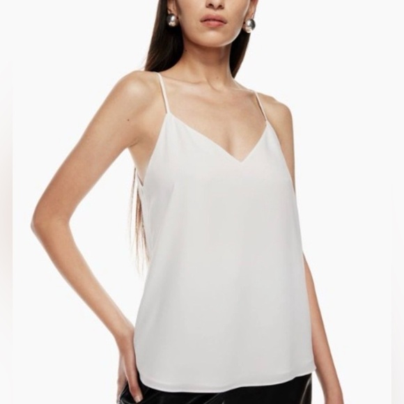 Aritzia Tops - 65 Aritzia BABATON Everely White Sleeveless Camisole Top Size Medium